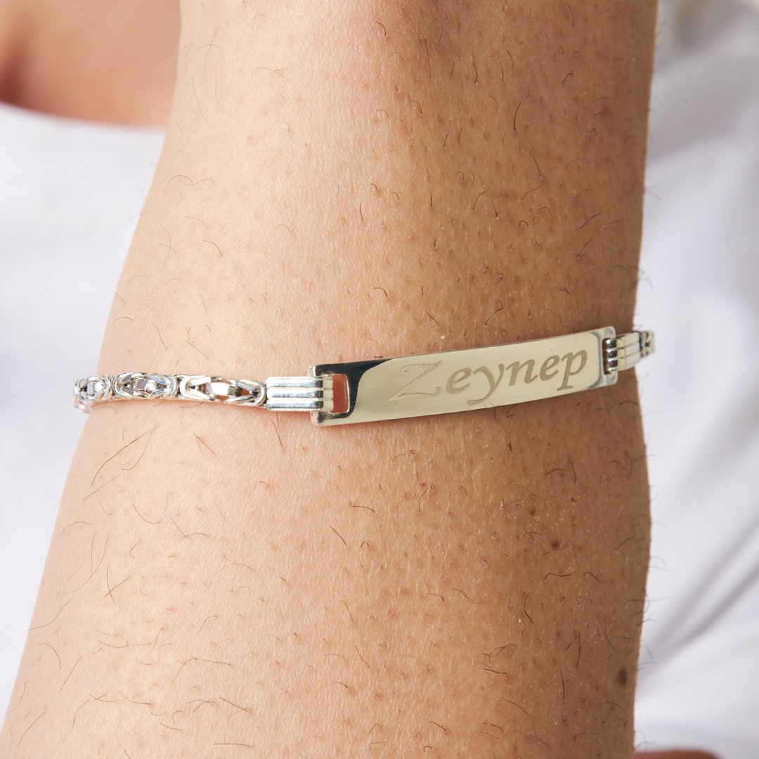 King Chain Name Bracelet - 925 SILVER
