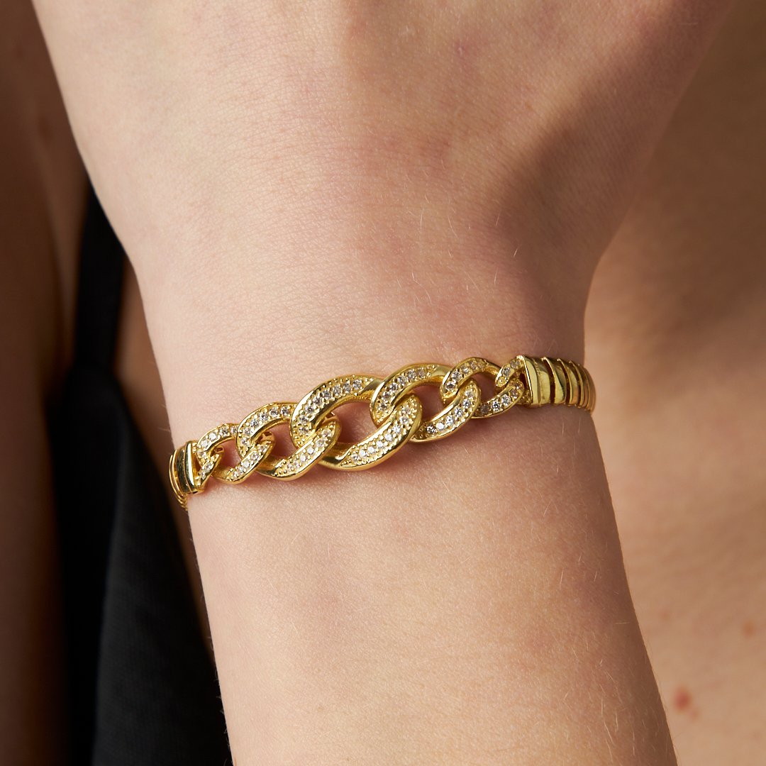 Stone Gourmet Herringbone Bracelet - 925 SILVER