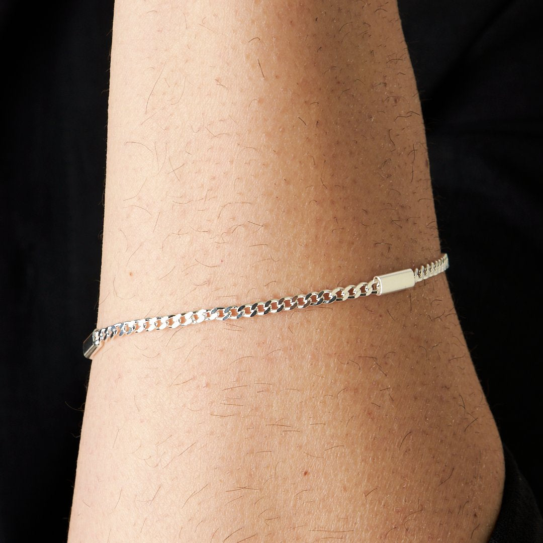 Partial Gourmet Chain Bracelet - 925 SILVER