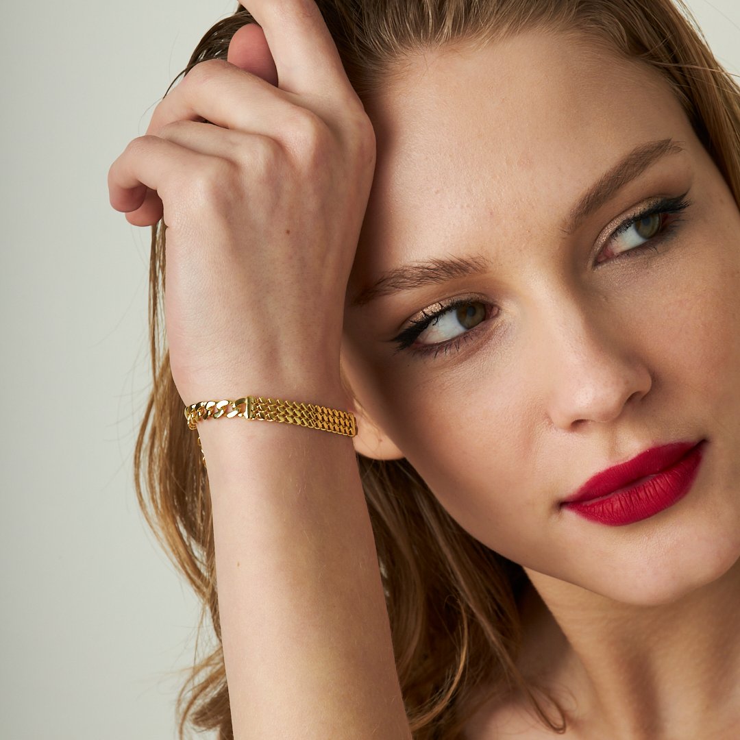 Gourmet Herringbone Bracelet - 925 SILVER