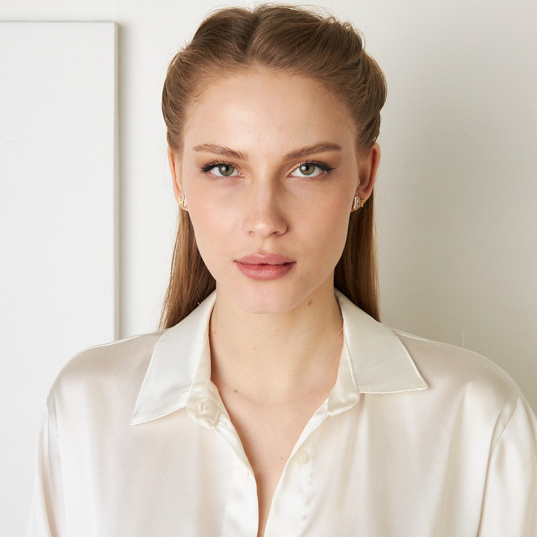 Butterfly Baguette Earrings - 925 Silver