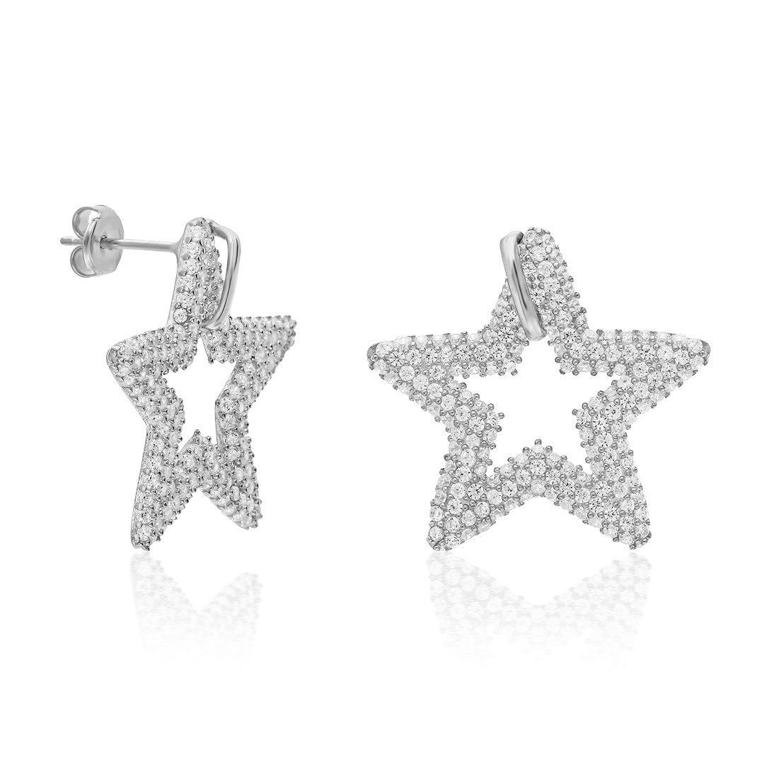 Hollywood Star Earrings - 925 Silver