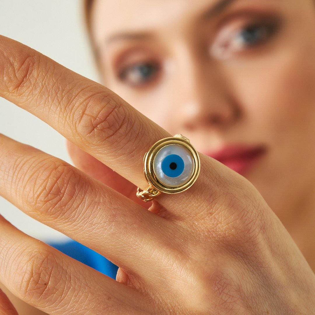 BIG NAZAR RING | 925 SILBER