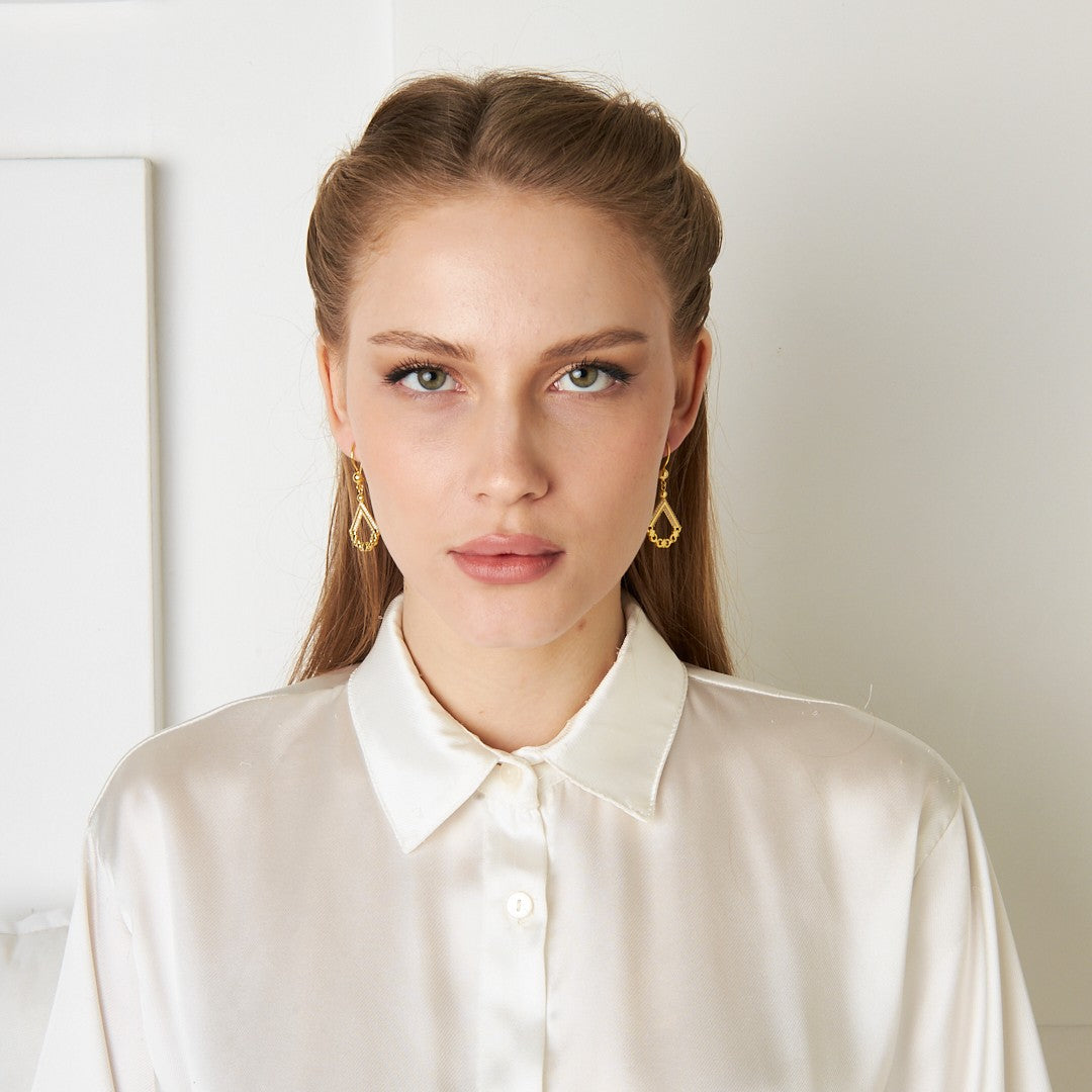 Double Sided Modern Earrings - 925 SILVER