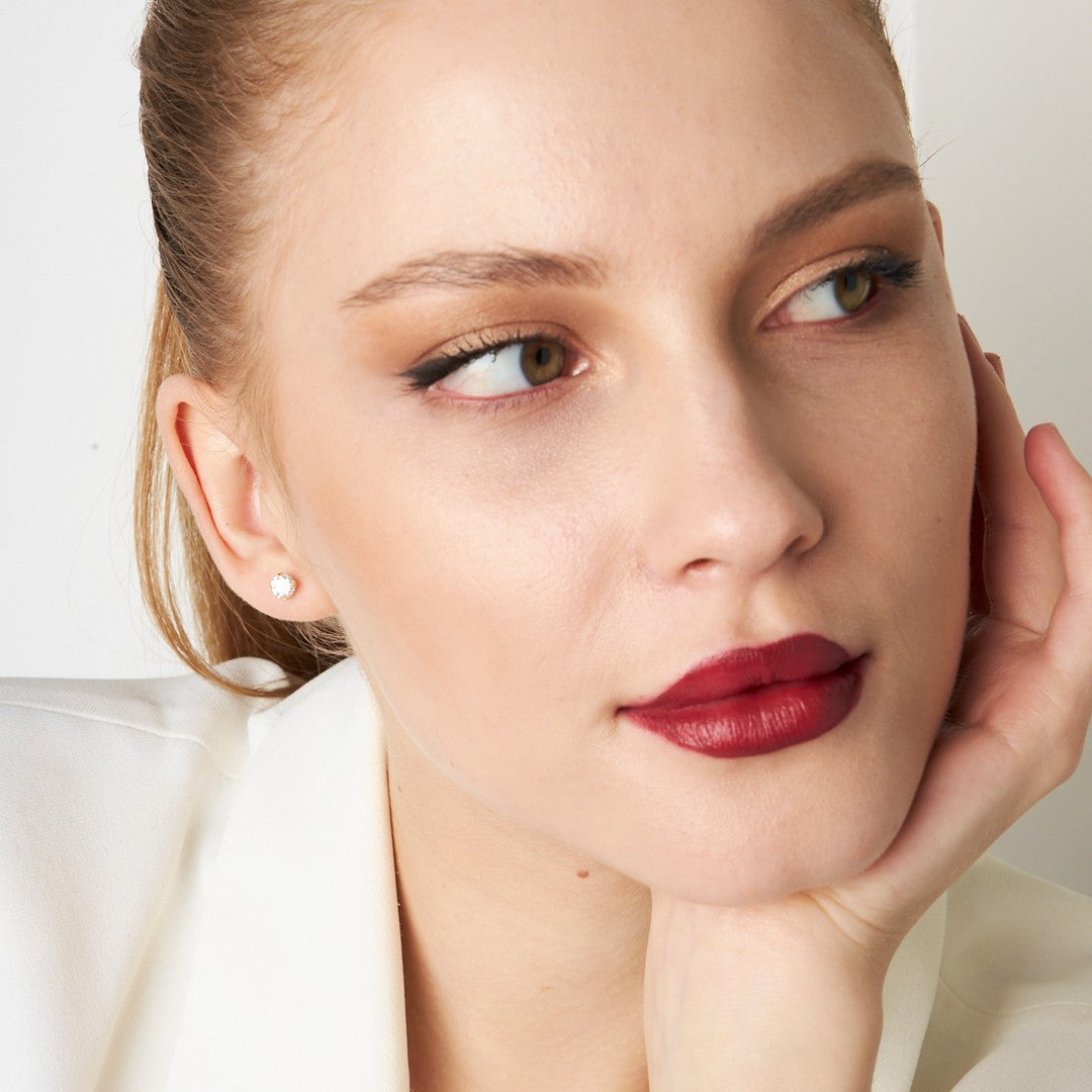 Solitaire Earring - 925 Silver