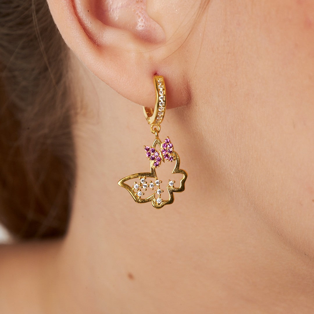 STYLISCH BUTTERFLY OHRRING | 925 SILBER