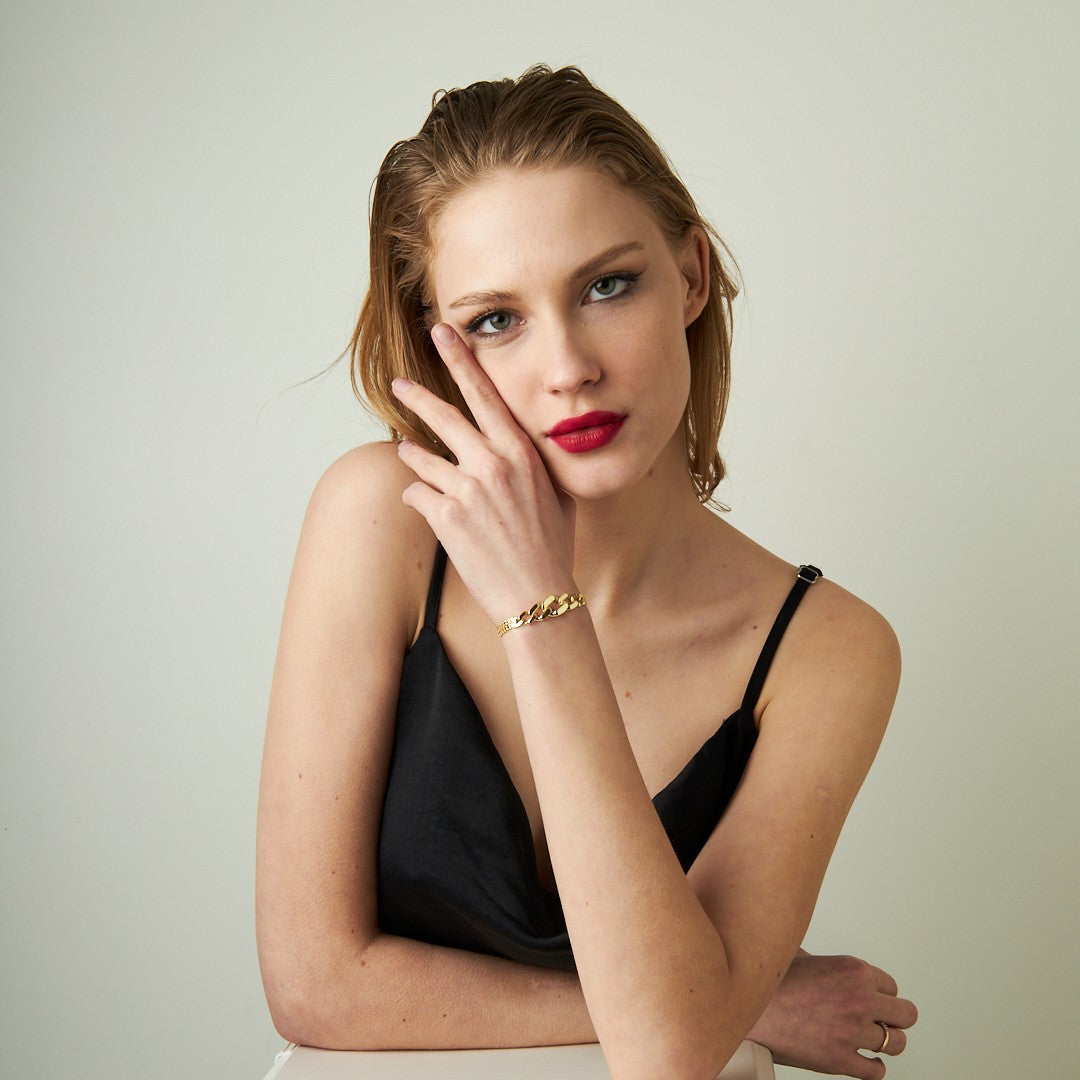 Thick Gourmet Chain Bracelet - 925 SILVER