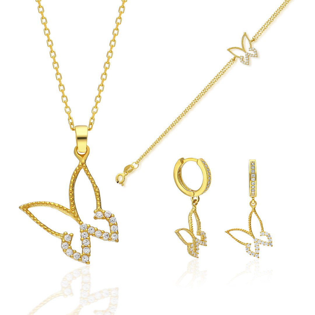 SCHMETTERLING KETTE SET | 925 SILBER