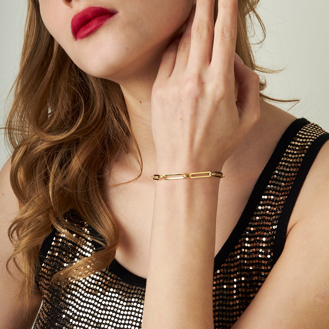 Paperclip Chain Bracelet - 925 SILVER