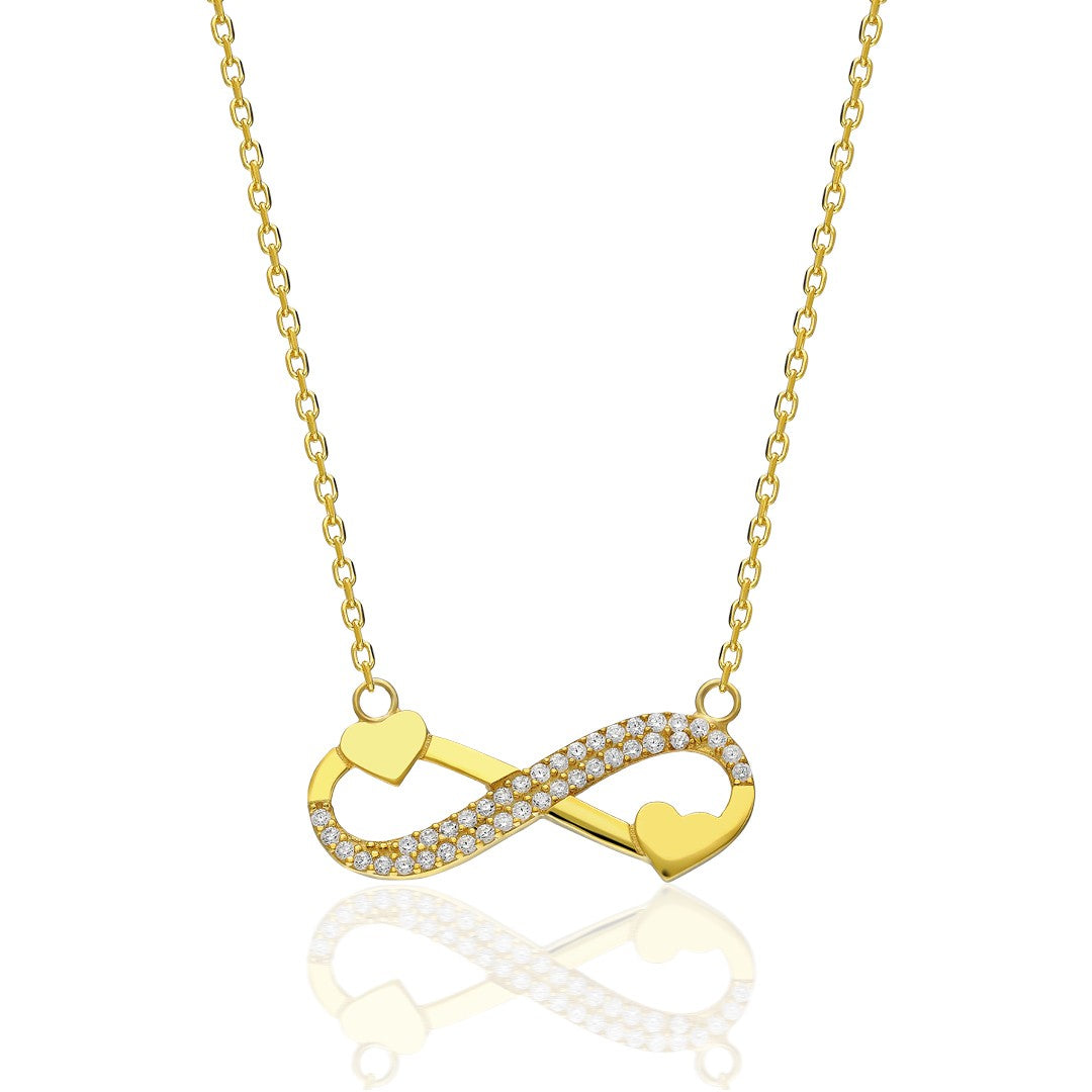 Infinity Heart Necklace - 925 Silver
