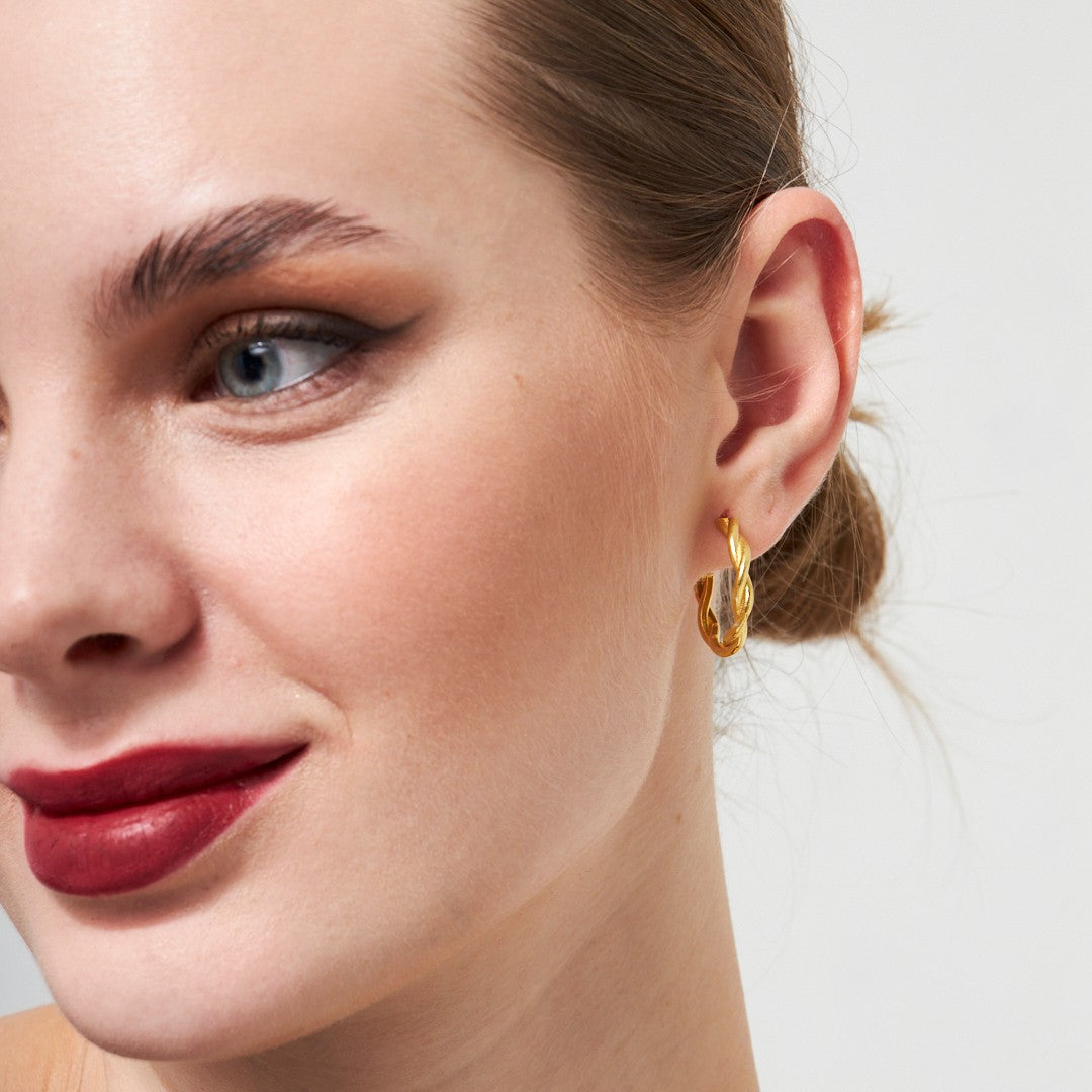 Thin Twist Earrings - 925 SILVER