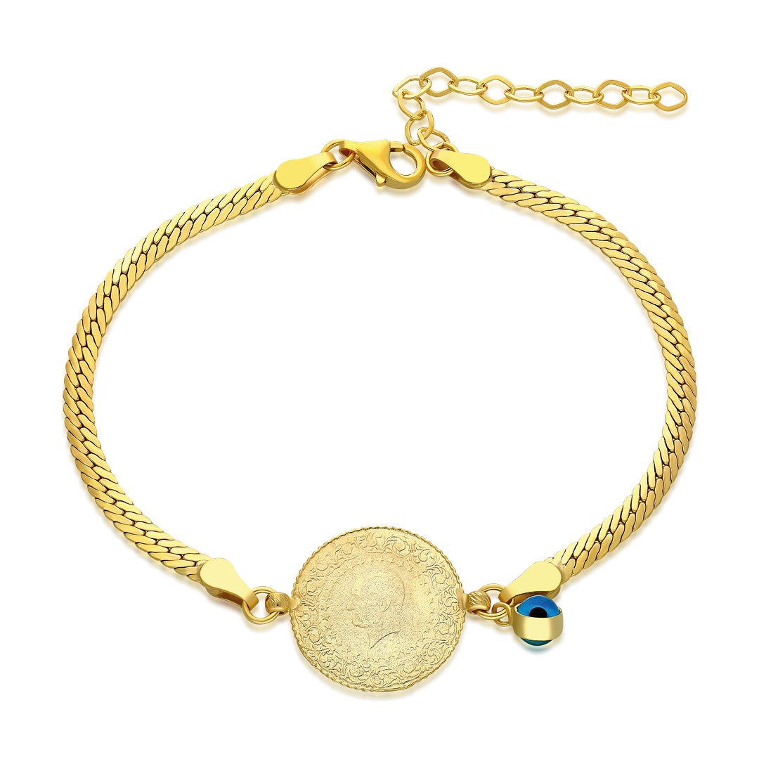 Charmed Quarter Pencil Chain Bracelet - 925 SILVER