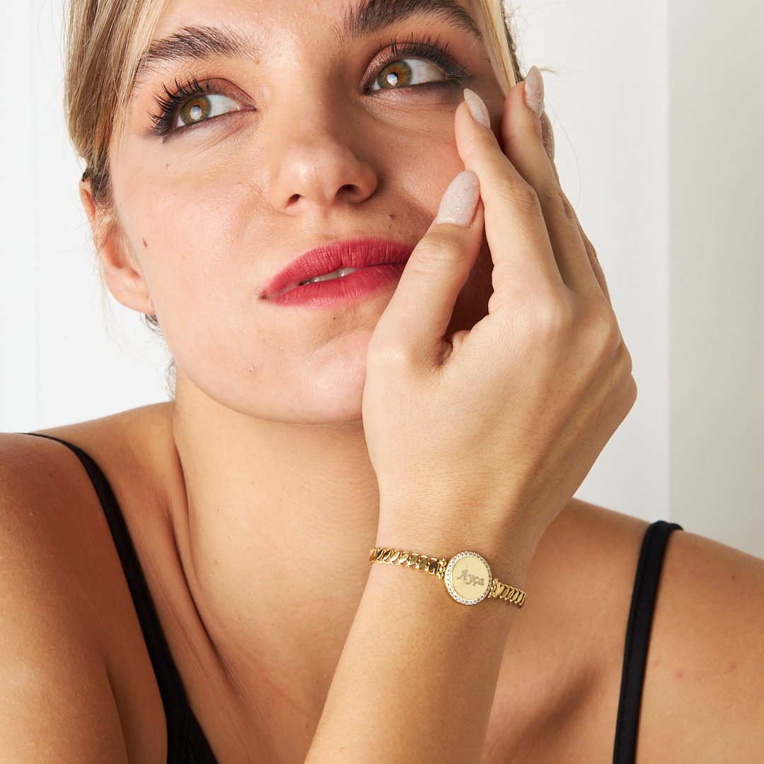 Named Stone Chain Bracelet - 925 SILVER