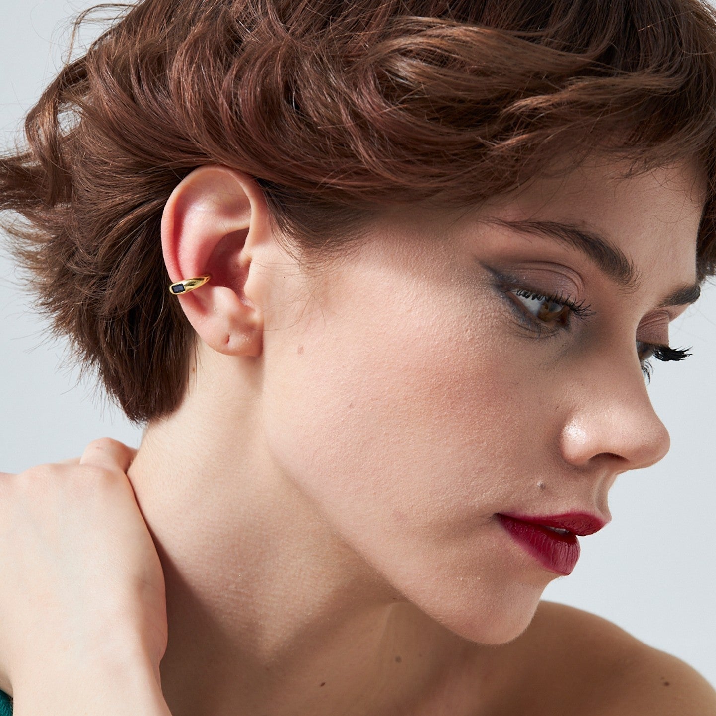 Cartilage Earrings with Colorful Stones - 925 Silver