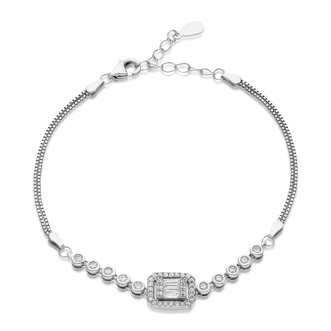 Partial Baguette Bracelet - 925 SILVER