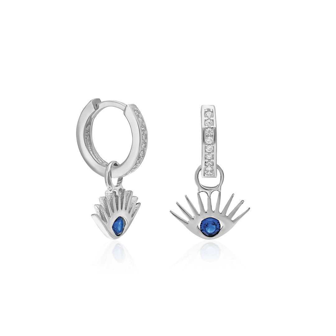 Blue Eyed Earrings - 925 Silver