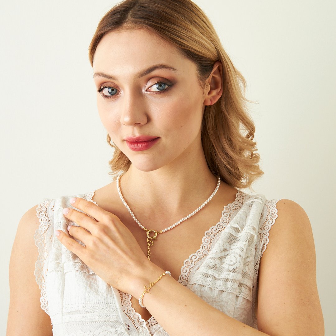 Named Pearl Set - 925 SILVER