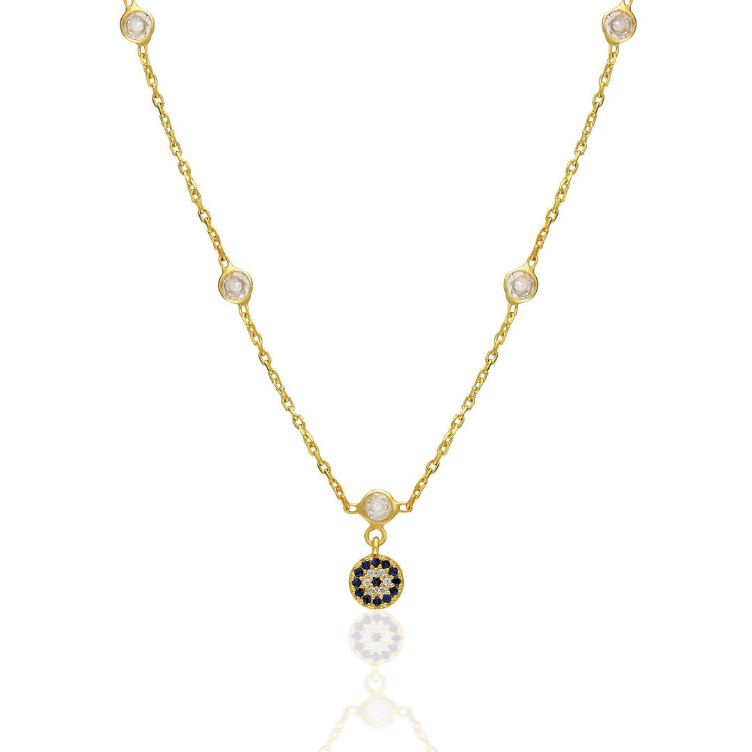 Eye Bead Necklace - 925 SILVER