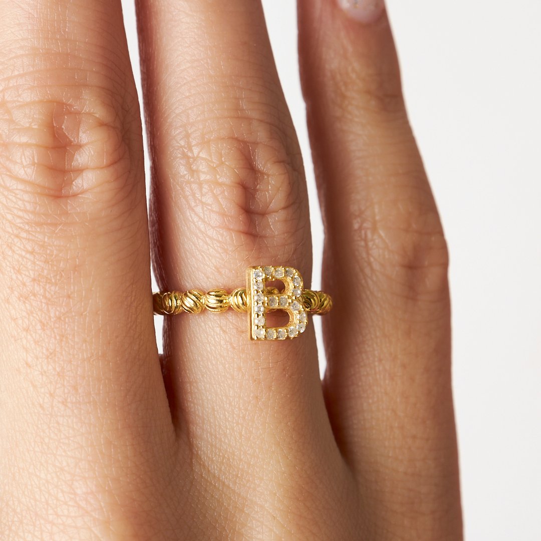 DORIKA LETTER RING | 925 SILBER