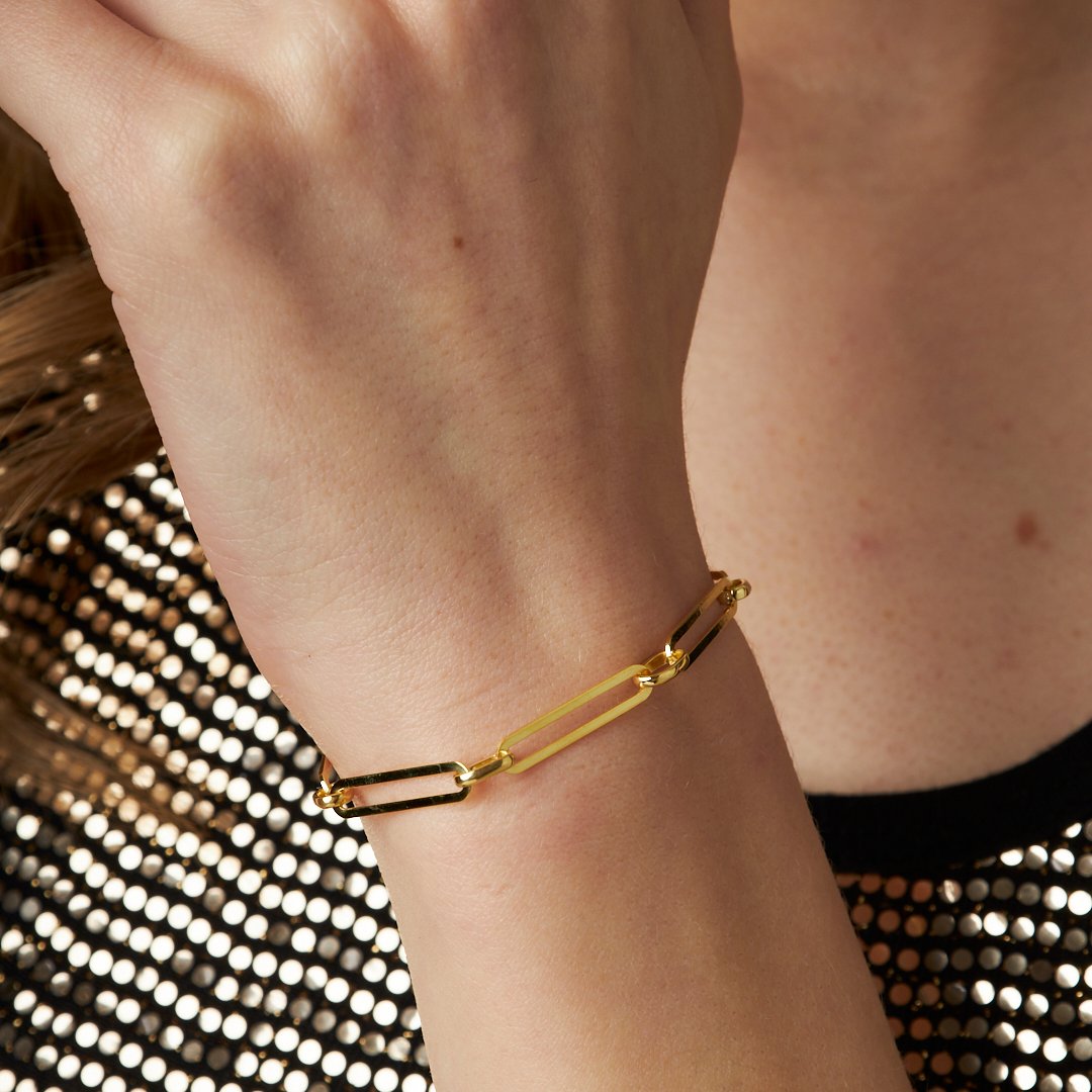 Paperclip Chain Bracelet - 925 SILVER