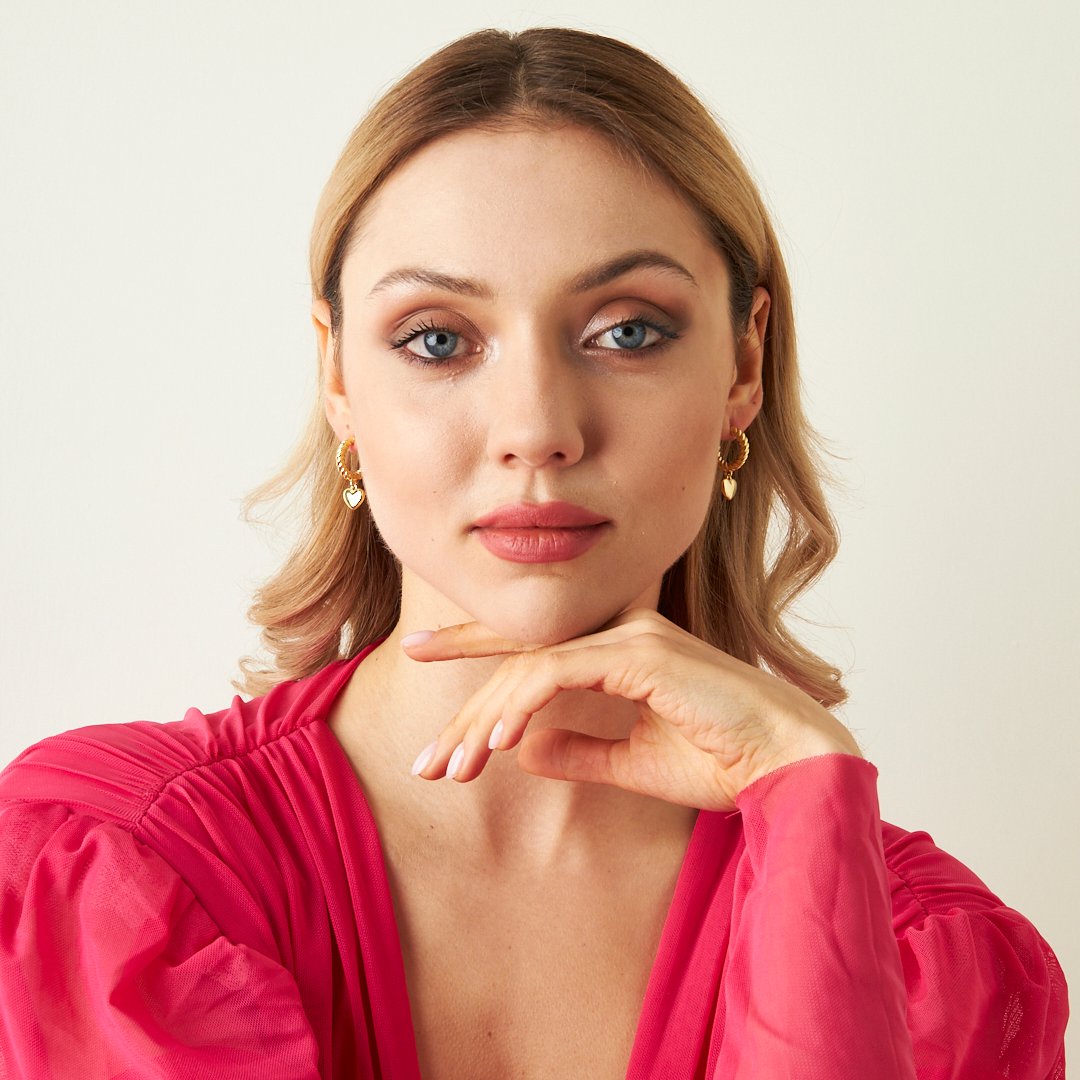 Twisted Heart Earrings - 925 SILVER