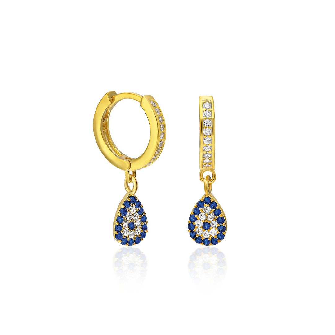 Evil Eye Drop Earrings - 925 Silver