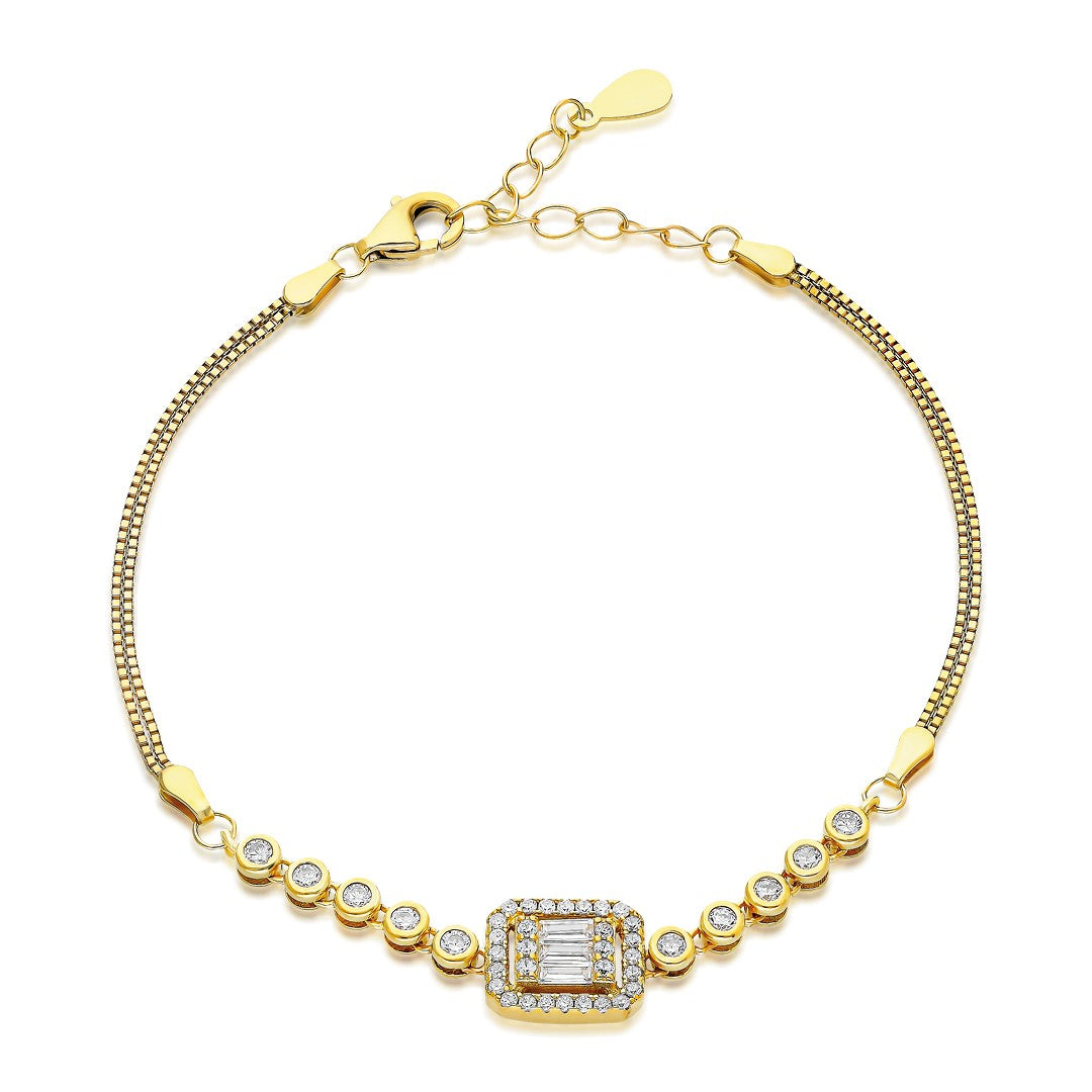 Partial Baguette Bracelet - 925 SILVER