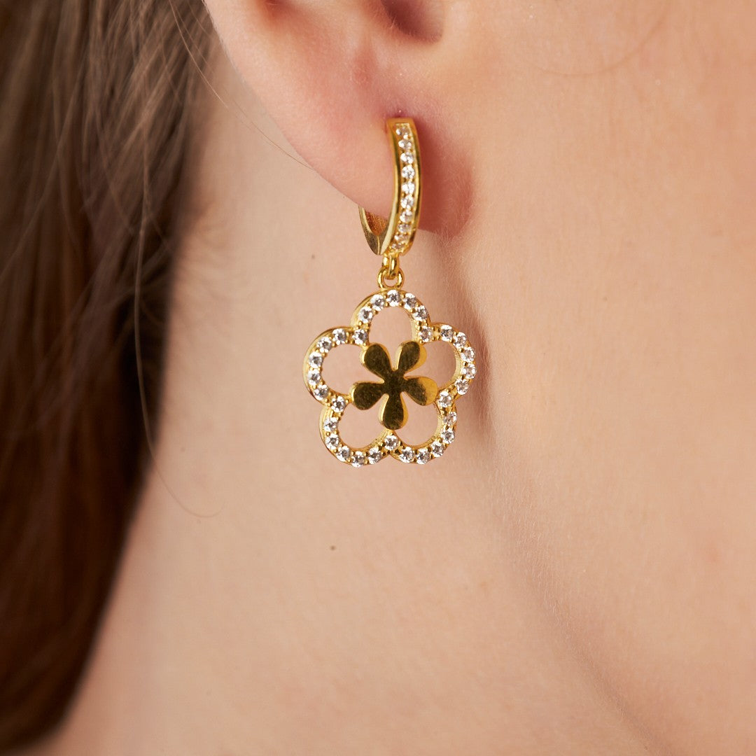 Five Leaf Lucky Earring - 925 SILVER