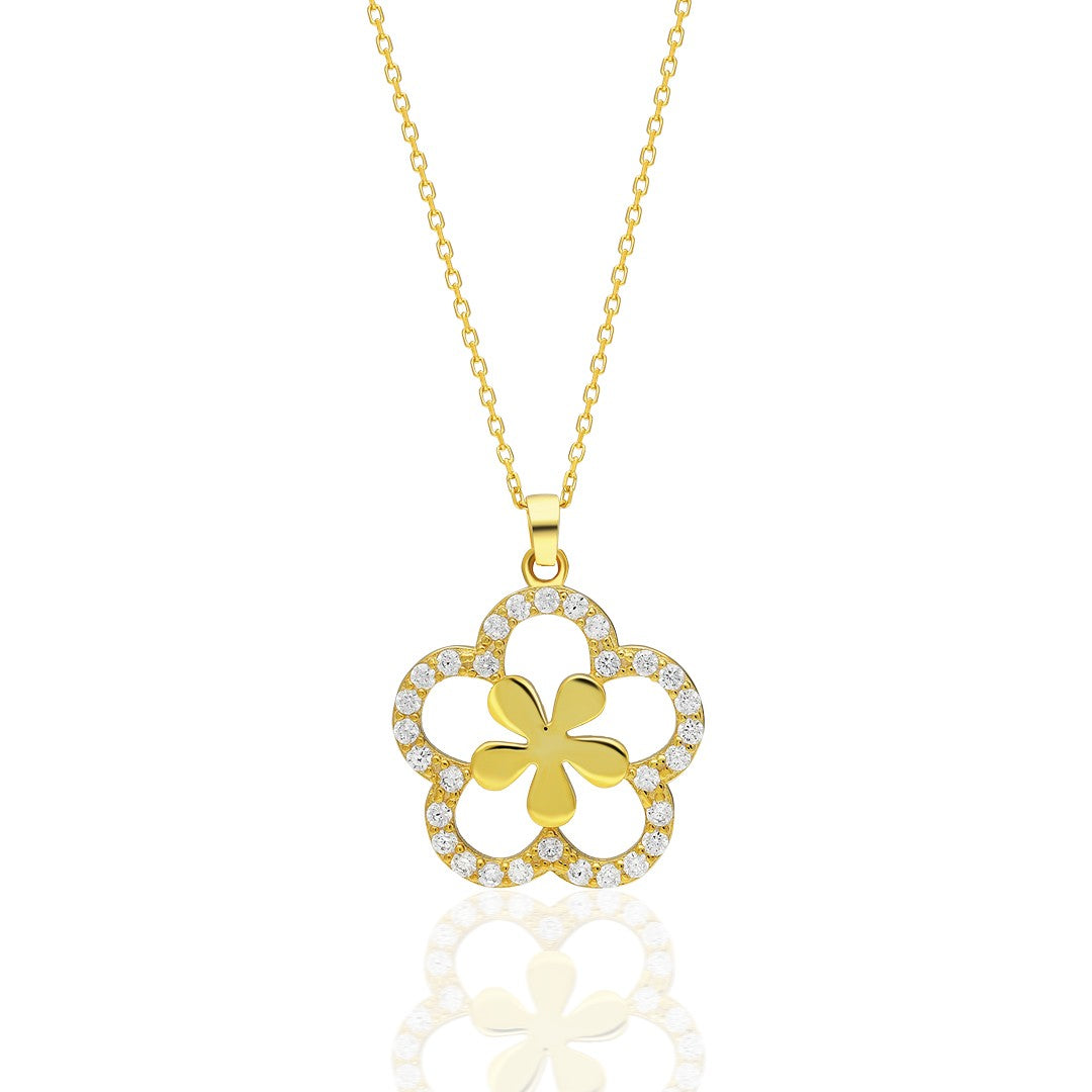 Flower-Looking Necklace - 925 SILVER