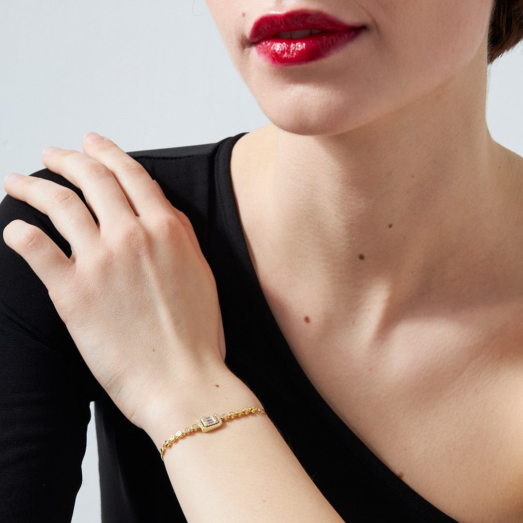 Partial Baguette Bracelet - 925 SILVER