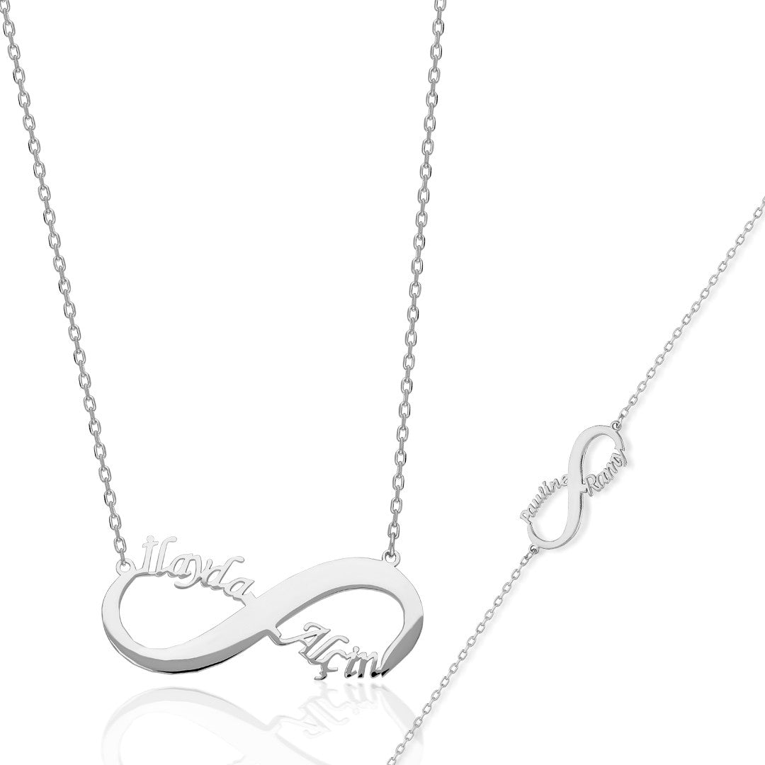 DOPPELT NAMEN INFINITY SET | 925 SILBER