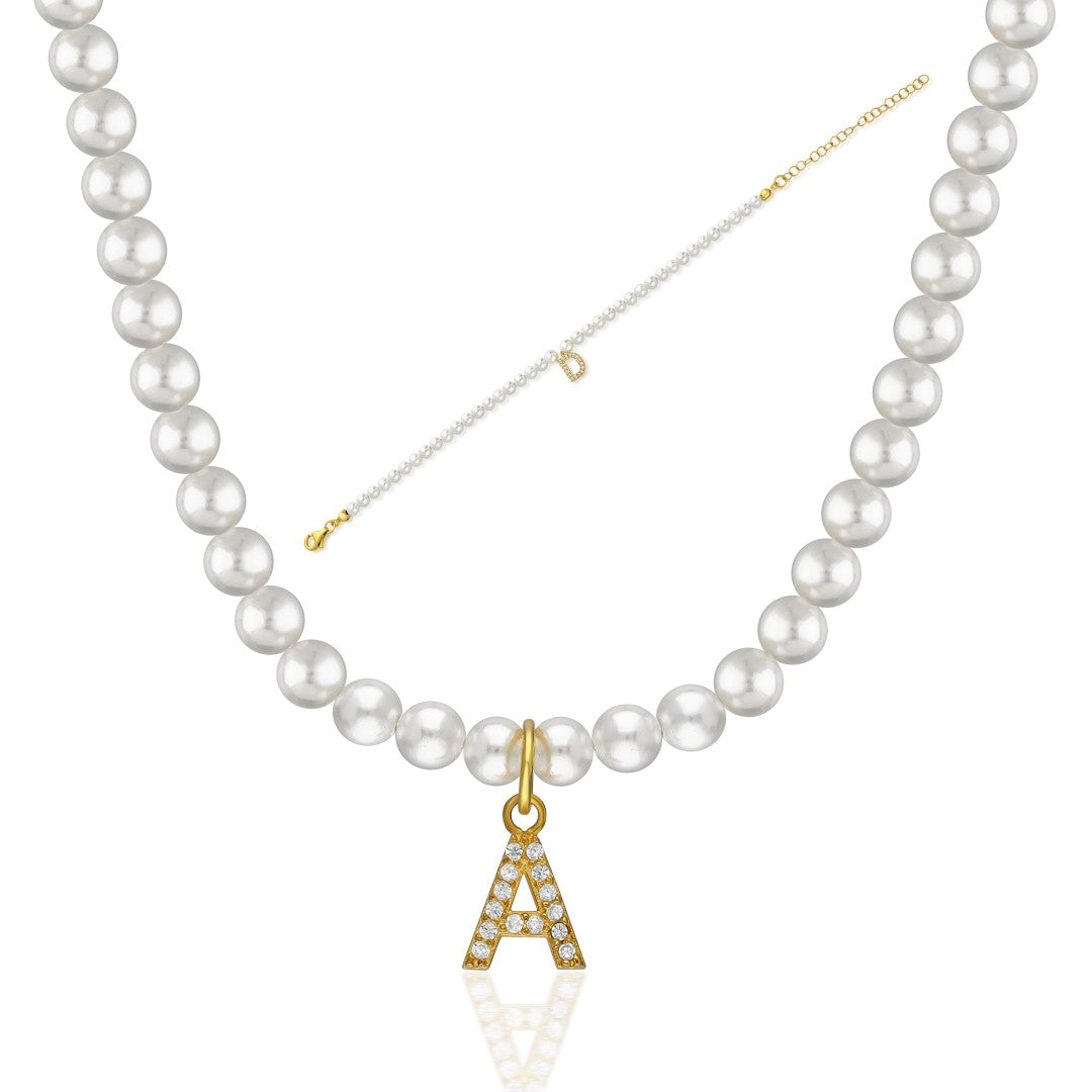 PERLEN BUCHSTABEN SET | 925 SILBER