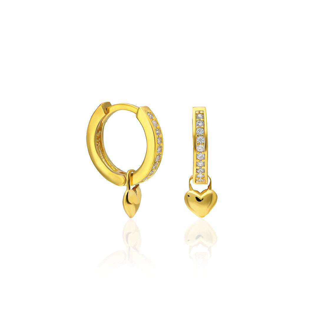 Heart Symbol Earrings - 925 SILVER