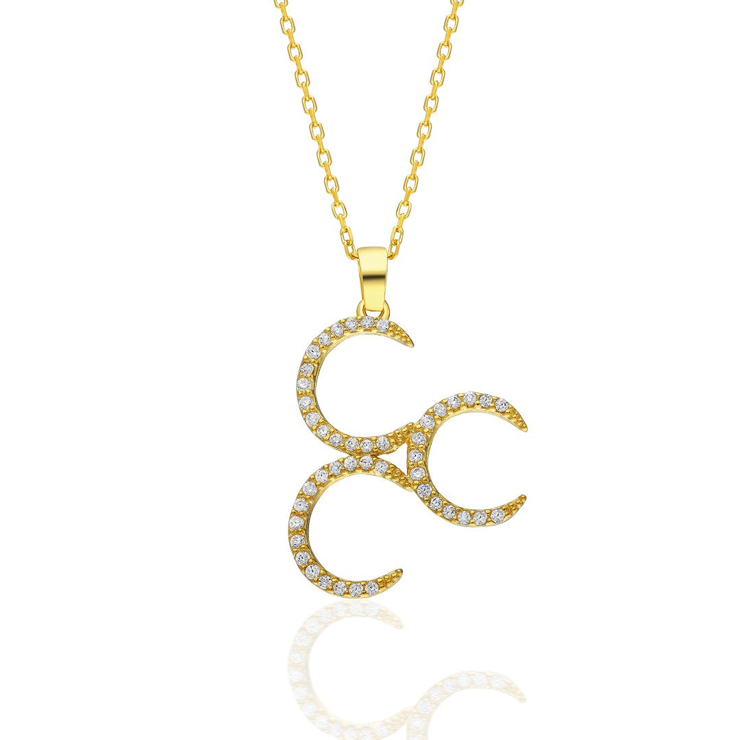 Sequential Moon Necklace - 925 SILVER