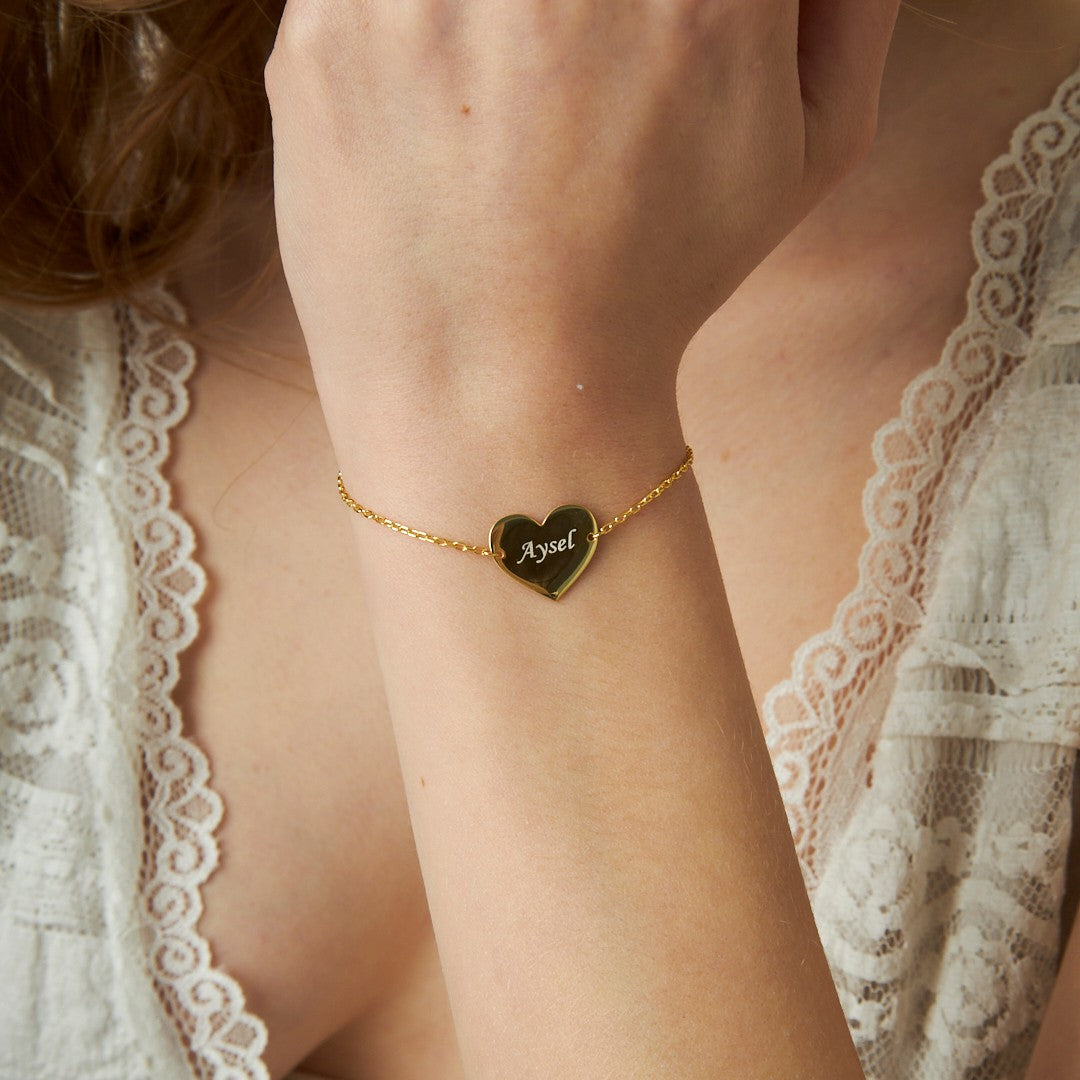 Named Heart Bracelet - 925 Silver