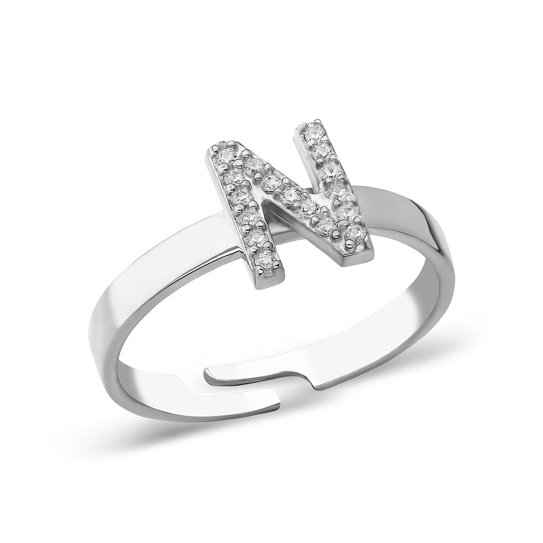 BUCHSTABEN RING | 925 SILBER
