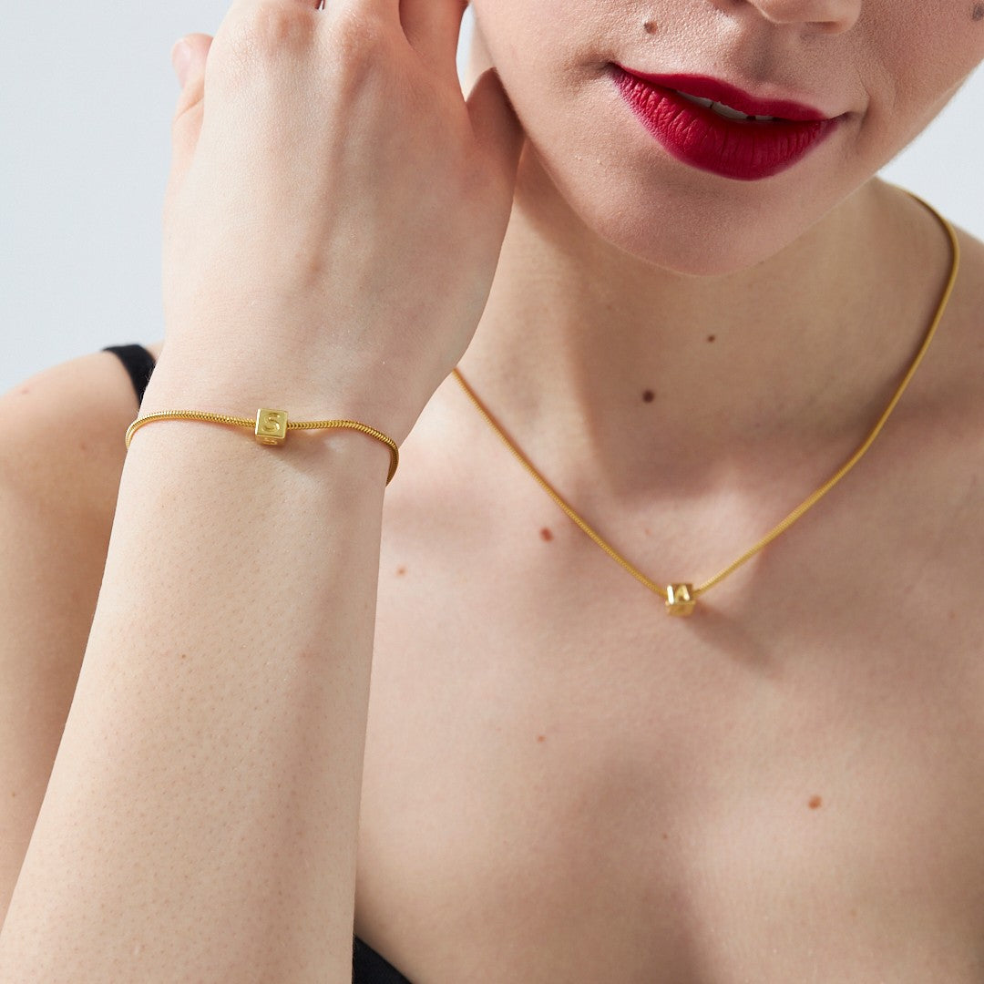 WÜRFEL BUCHSTABEN SET | 925 SILBER