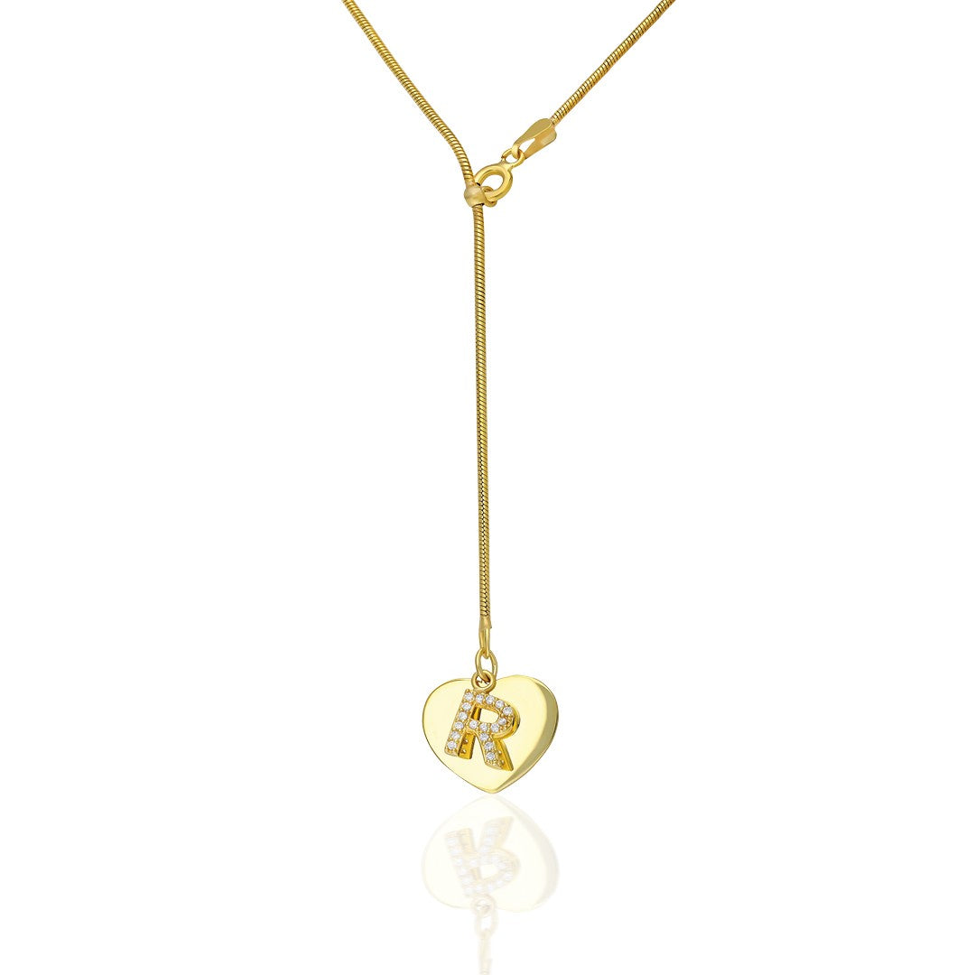 Gemstone Letter Necklace - 925 Silver