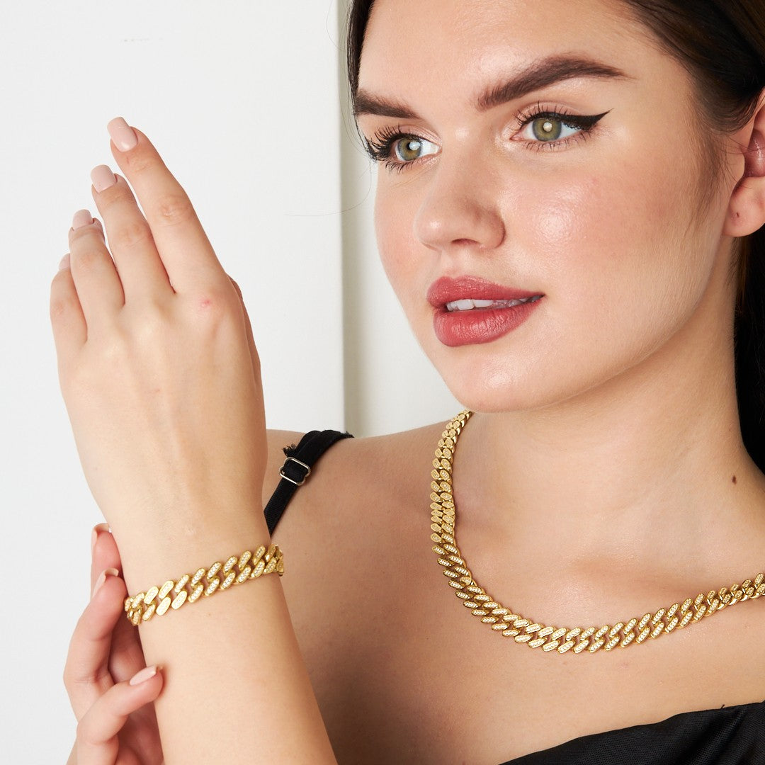 Thick Gourmet Set with Stones - 925 SILVER