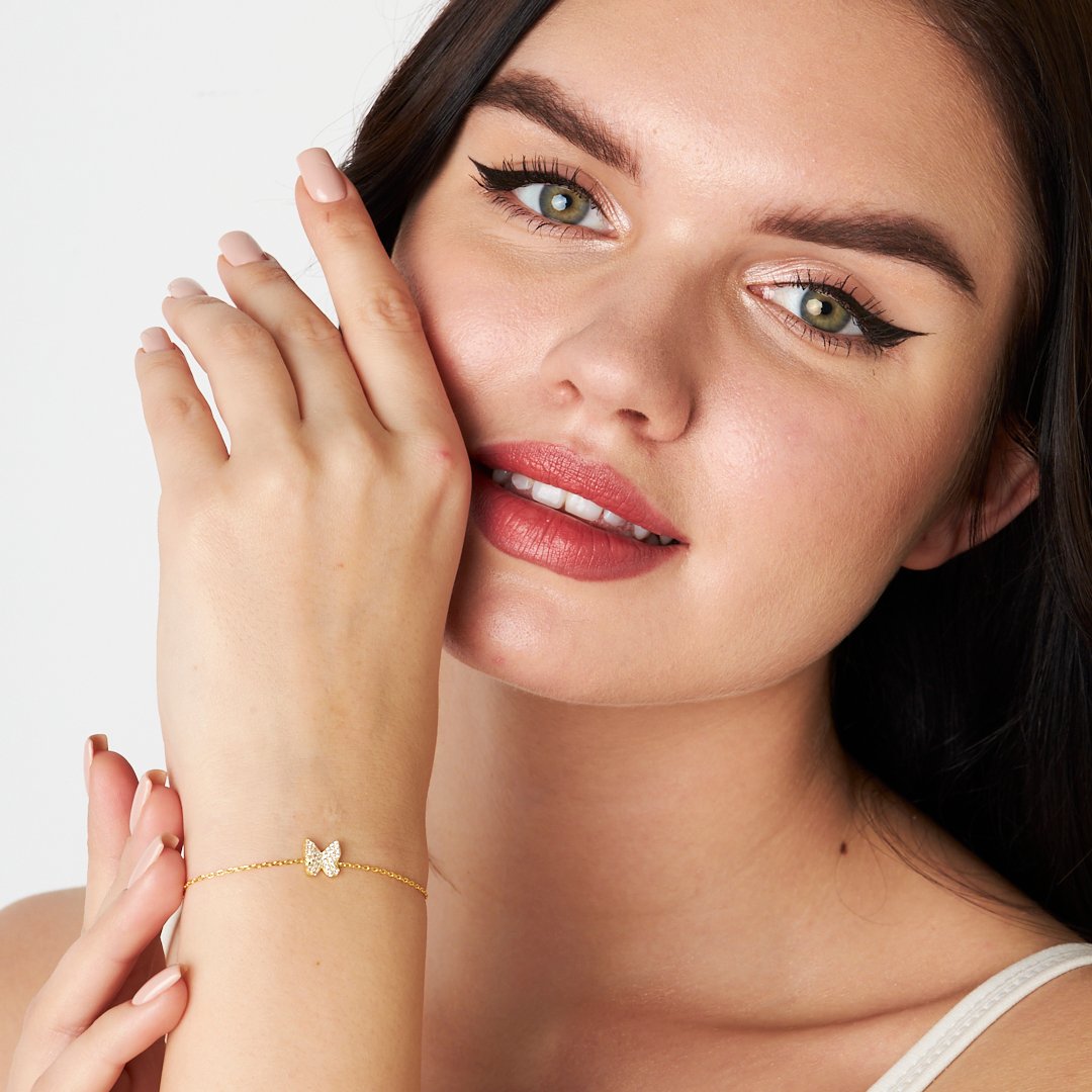 Butterfly Stone Bracelet - 925 SILVER