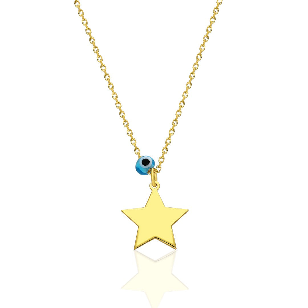 Evil Eye Star Necklace - 925 SILVER