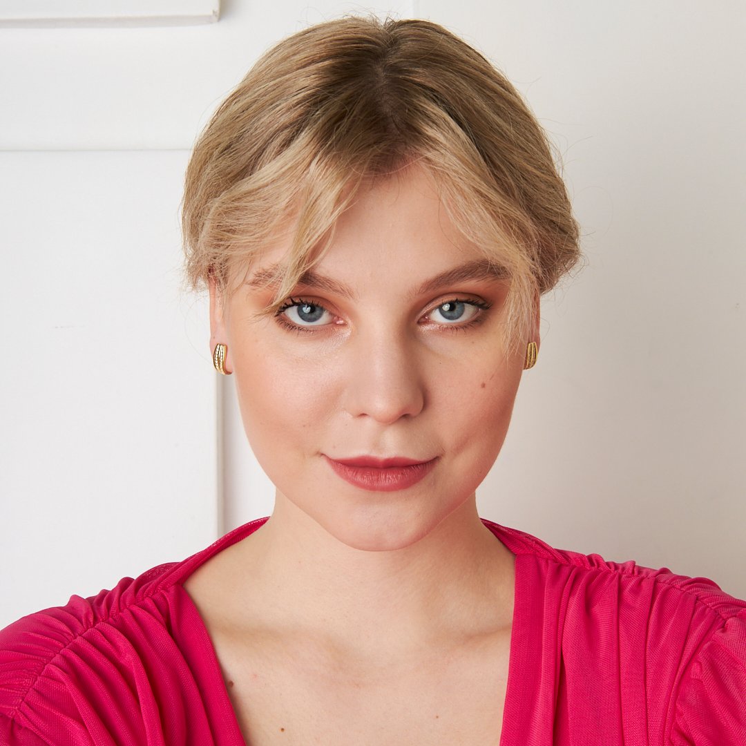 Double Row Stone Earrings - 925 SILVER