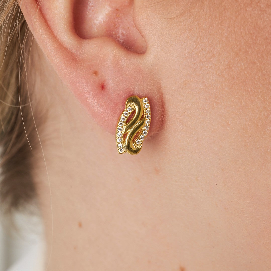 Favorite Side Stone Earrings - 925 SILVER