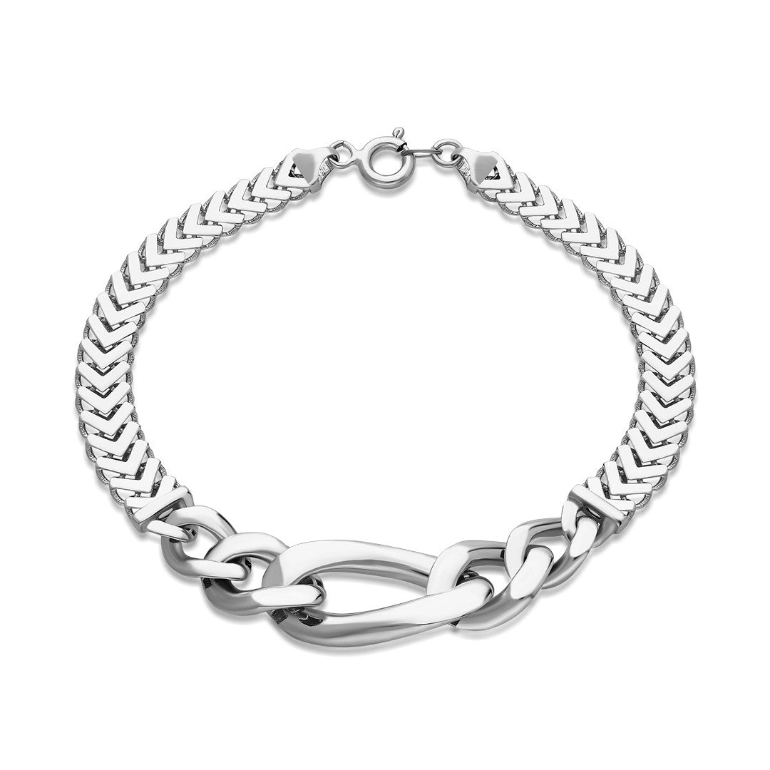 Linked Gourmet Chain Bracelet - 925 SILVER
