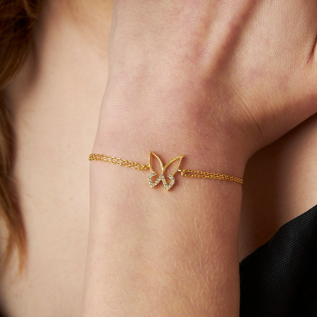 Modern Butterfly Bracelet - 925 SILVER