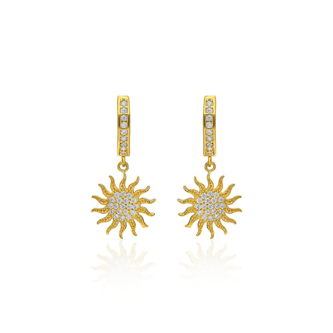 Sun Earrings - 925 Silver