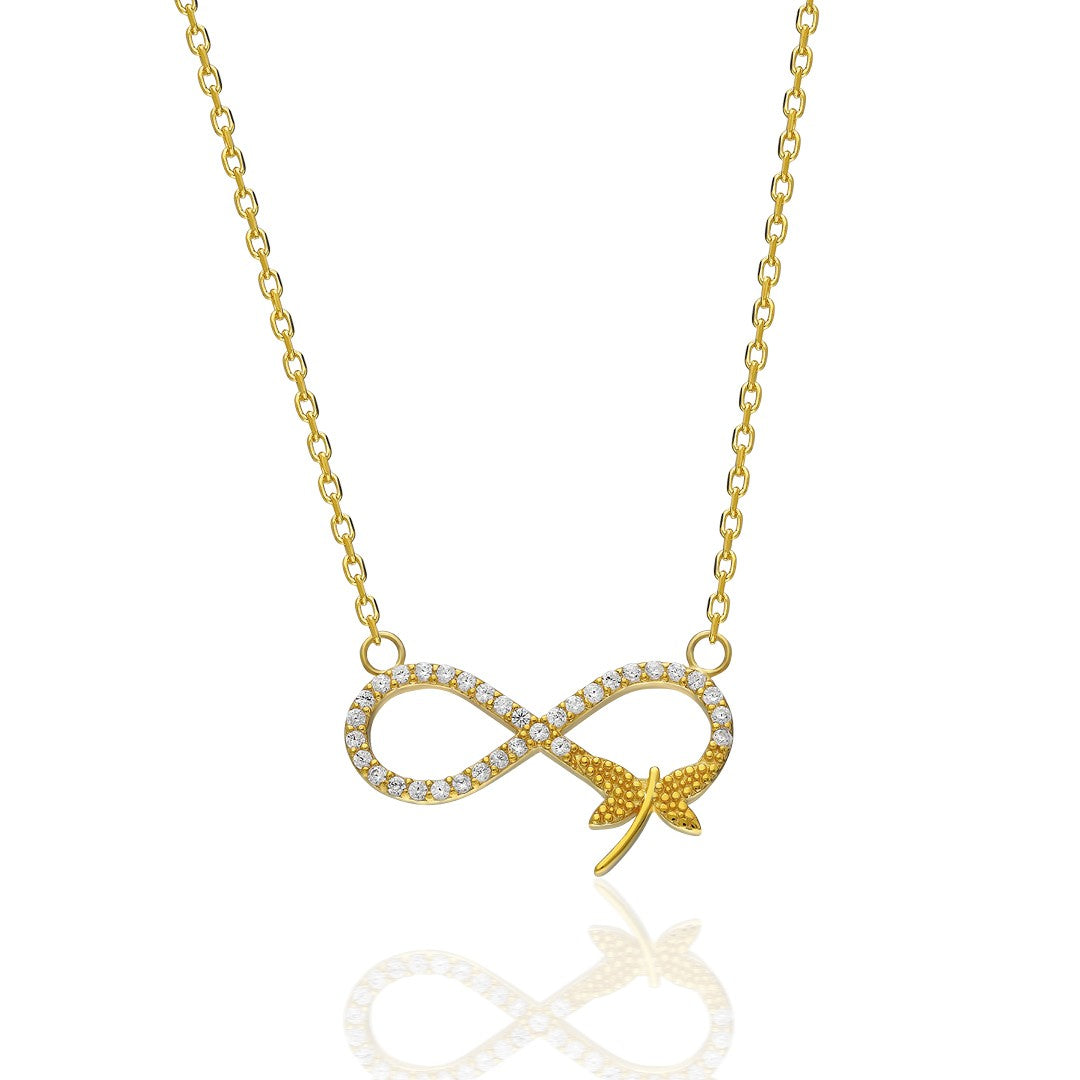 Infinite Dragonfly Necklace - 925 SILVER