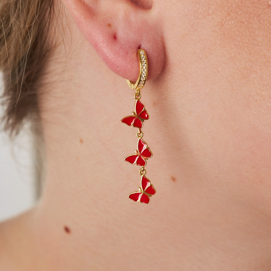 Sequential Butterfly Earrings - 925 SILVER