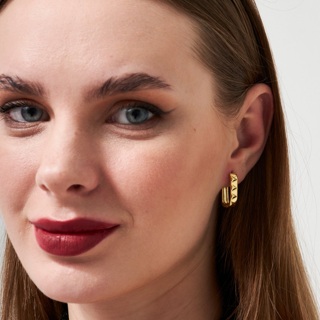 Oval Model Earrings - 925 SILVER