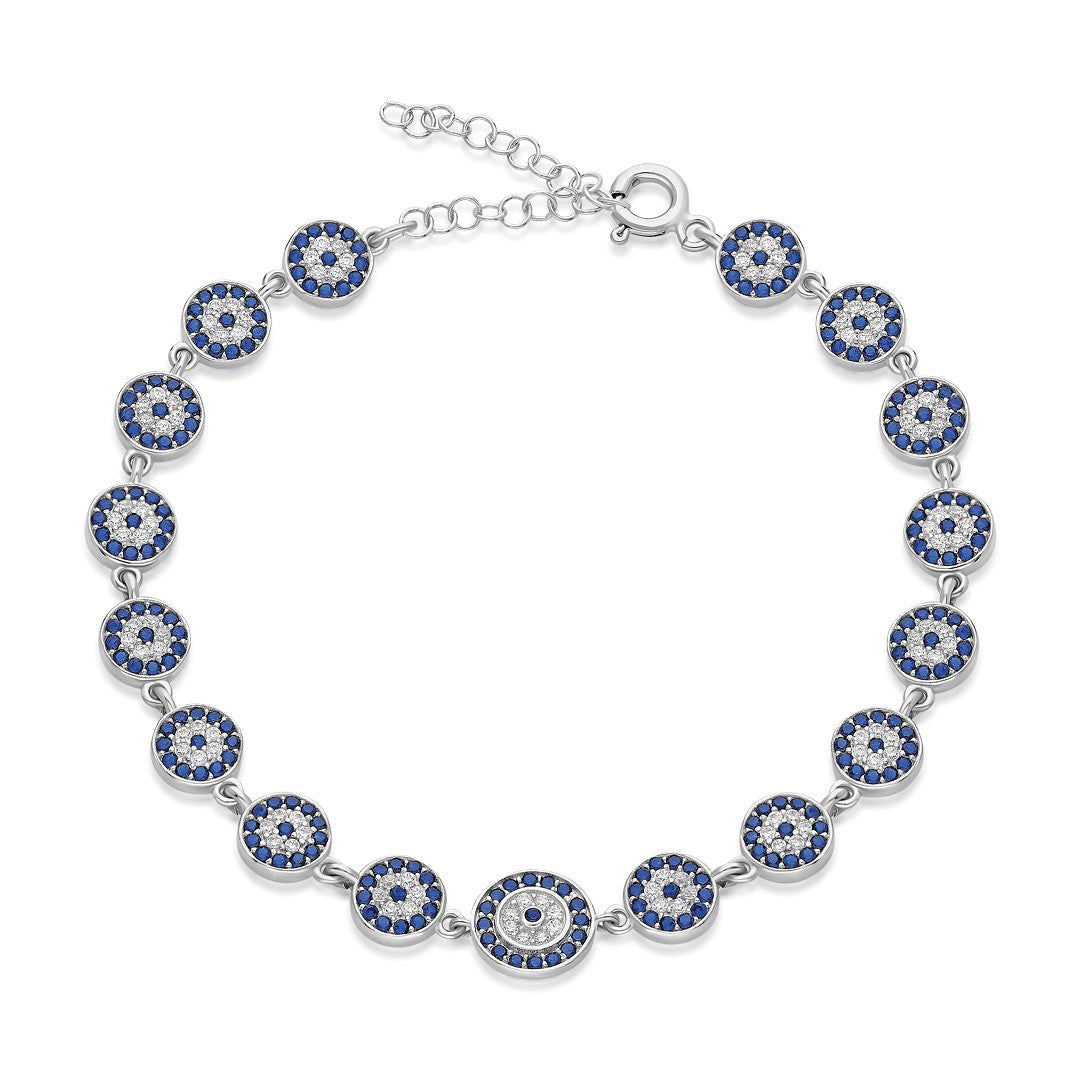 Full Evil Eye Bracelet - 925 SILVER